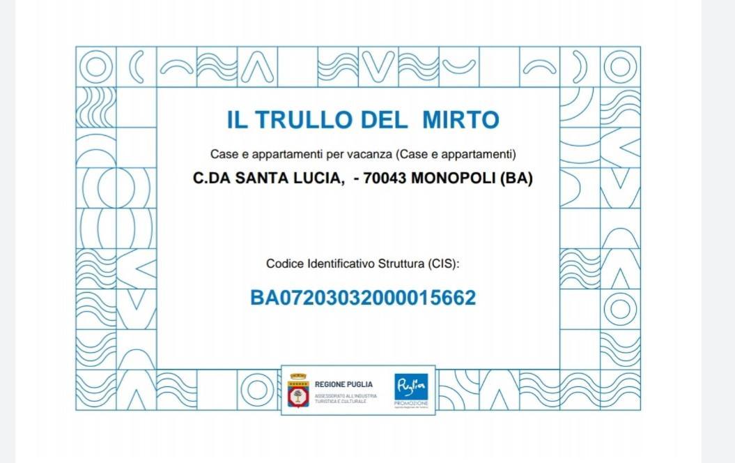 Il Trullo Del Mirto Villa Selva Di Fasano Exterior photo